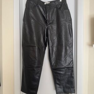 NWT Abercrombie & Fitch Black Leather Pants